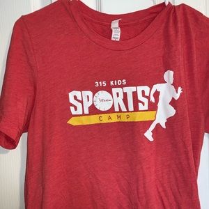 Red sports camp t-shirt